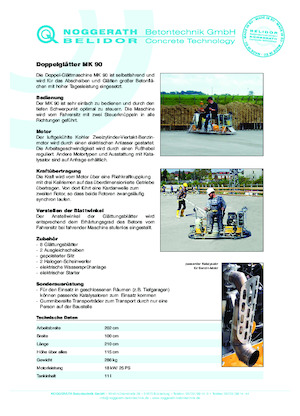 Rotationsglätter (Doppel) besitzbar Noggerath MK 90