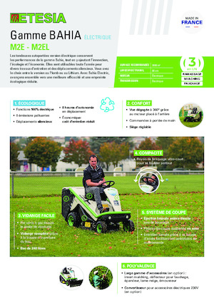 Aufsitzrasenmäher, Rasen- und Gartentraktoren Etesia BAHIA ELECTRIC M2EL