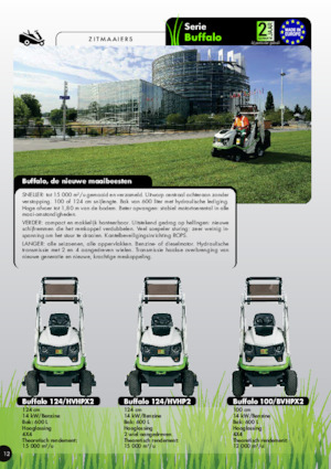 Aufsitzrasenmäher, Rasen- und Gartentraktoren Etesia BUFFALO 100 BVHP2
