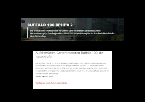 Aufsitzrasenmäher, Rasen- und Gartentraktoren Etesia BUFFALO 100 BPHPX2