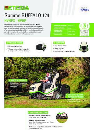 Aufsitzrasenmäher, Rasen- und Gartentraktoren Etesia BUFFALO 124 HVHP2