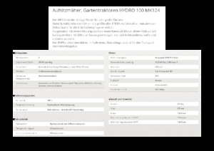 Aufsitzrasenmäher, Rasen- und Gartentraktoren Etesia HYDRO 100 MK124