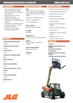 Teleskopen starr JLG 2505