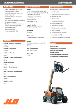 Teleskopen starr JLG 2505