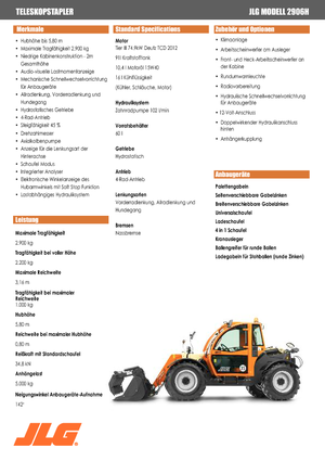 Teleskopen starr JLG 2906 H