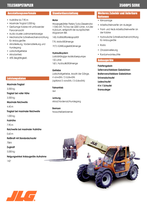 Teleskopen starr JLG 3508 PS