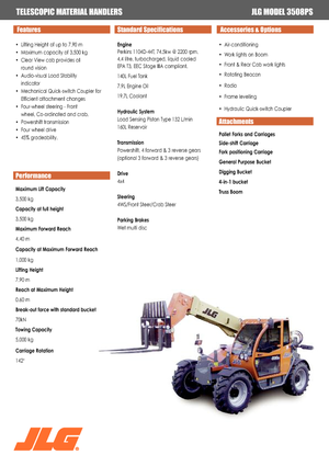Teleskopen starr JLG 3508 PS
