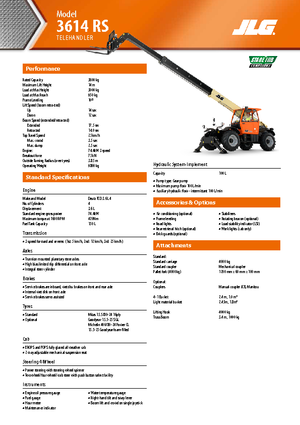 Teleskopen starr JLG 3614 RS