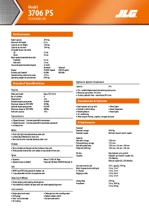 Teleskopen starr JLG 3706 PS