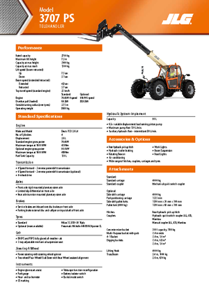 Teleskopen starr JLG 3707 PS