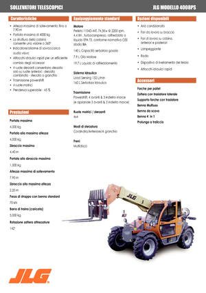 Teleskopen starr JLG 4008 PS