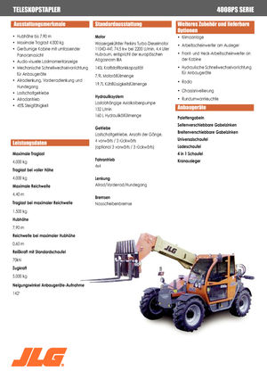 Teleskopen starr JLG 4008 PS