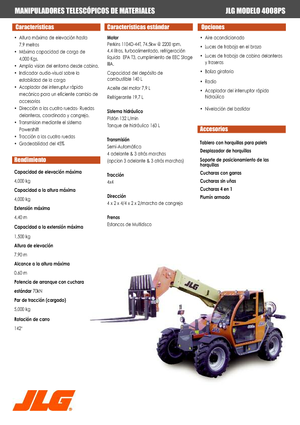 Teleskopen starr JLG 4008 PS