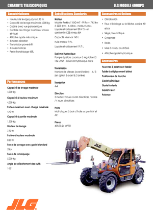 Teleskopen starr JLG 4008 PS