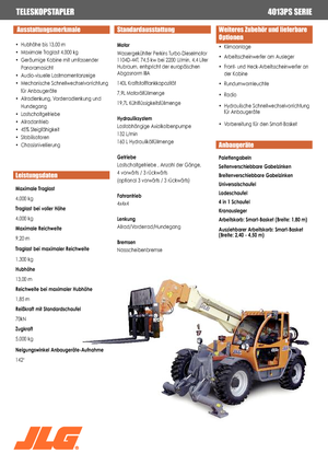 Teleskopen starr JLG 4013 PS