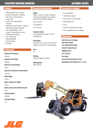 Teleskopen starr JLG 4013 PS
