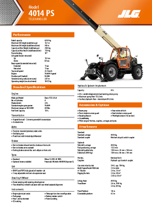 Teleskopen starr JLG 4014 PS