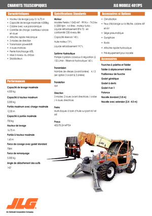 Teleskopen starr JLG 4017 PS