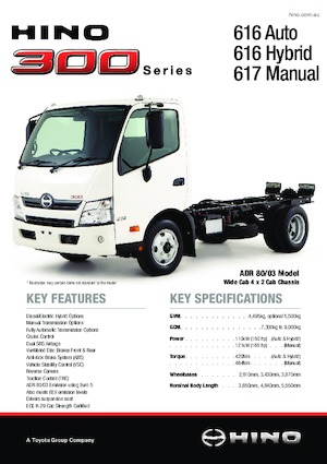 Fahrgestell Hino 300 616 HYBRID 4x2