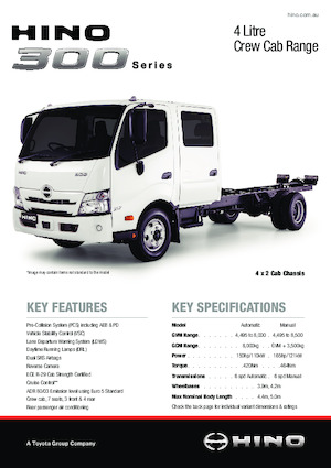 Fahrgestell Hino 300 617 WIDE CREW
