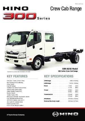 Fahrgestell Hino 300 917 CREW 4x2