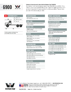 Fahrgestell Western Star 6900 XD Detroit DD16