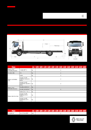 Fahrgestell Renault C CAB2300 460 4X2 R E6