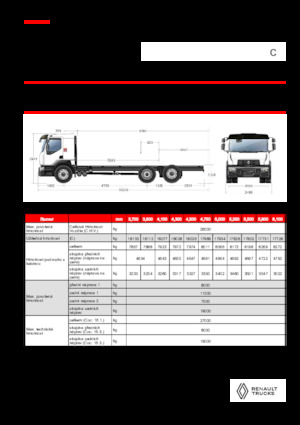 Fahrgestell Renault C CAB2300 460 6X2 R E6