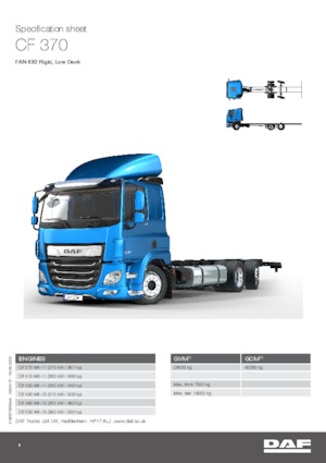 Fahrgestell DAF CF 370 FAN Low Deck