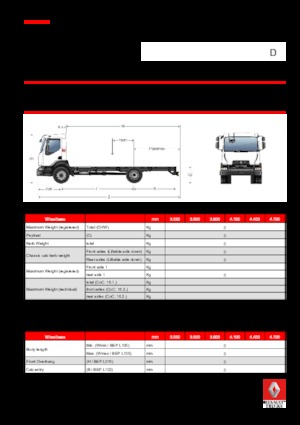 Fahrgestell Renault D 13 HIGH 4X2 RK 210 E6