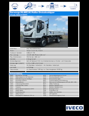Fahrgestell Iveco EUROCARGO ML80E21K