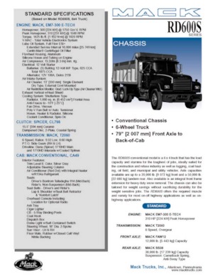 Fahrgestell Mack RD690S CA49 EM7-300 E-TECH 6x4