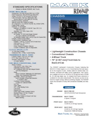 Fahrgestell Mack RD694P CA49 EM5-250 4x2