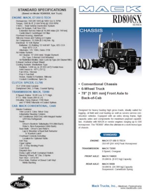 Fahrgestell Mack RD890SX CA49 E7-350 E-TECH 6x4