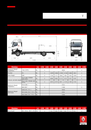 Fahrgestell Renault T 520.18 4x2 R LOW E6