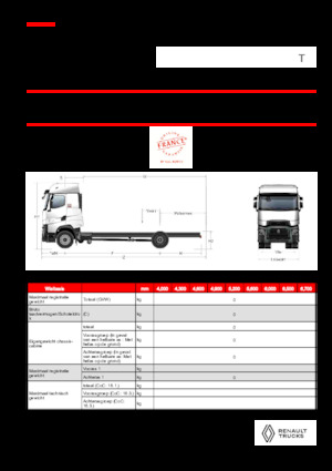 Fahrgestell Renault T HIGH P4X2 LOW 13L E6