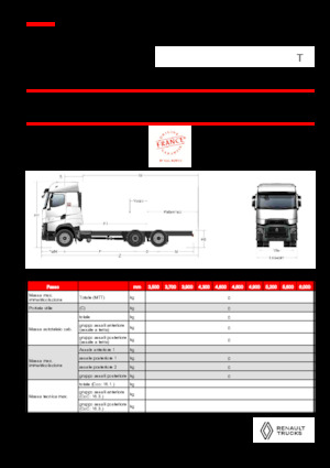 Fahrgestell Renault T HIGH P6X2 LOW 24,5T 13L E6