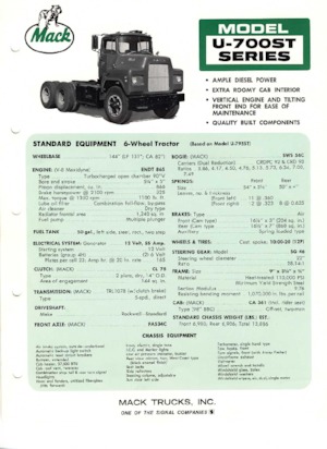 Fahrgestell Mack U-700ST CA361 ENDT 865 6x4