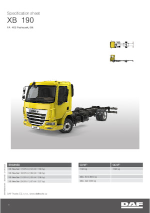 Fahrgestell DAF XB 190 FA 08t