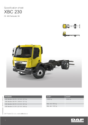 Fahrgestell DAF XBC 290 FA 19t