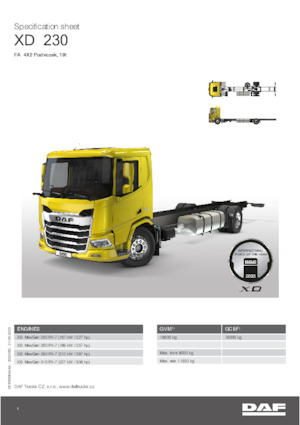 Fahrgestell DAF XD 230 FA 19t