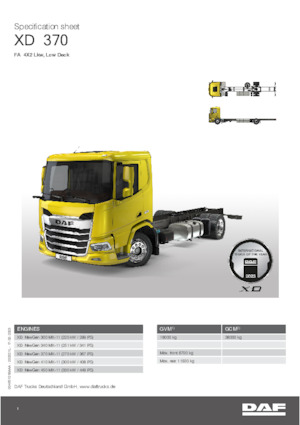 Fahrgestell DAF XD 450 FA Low Deck