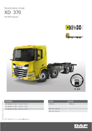 Fahrgestell DAF XD 370 FAC