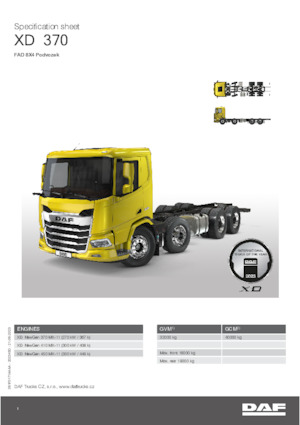 Fahrgestell DAF XD 370 FAD