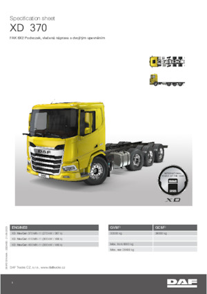 Fahrgestell DAF XD 370 FAK