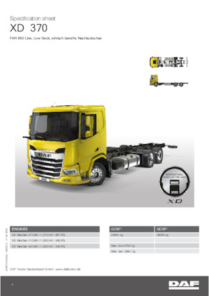 Fahrgestell DAF XD 370 FAR Low Deck