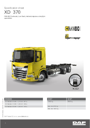 Fahrgestell DAF XD 370 FAS Low Deck