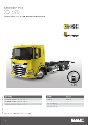 Fahrgestell DAF XD 370 FAS Low Deck