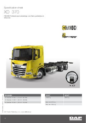 Fahrgestell DAF XD 370 FAS Low Deck