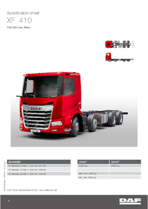 Fahrgestell DAF XF 410 FAD Mixer